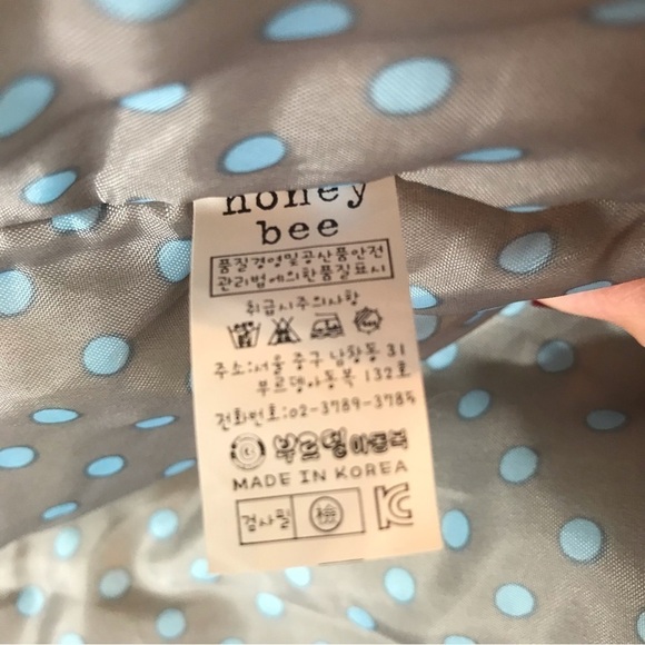 Honey Bee Double Breasted Blue Coat, Removable Hood, Nice, Thick & Soft, Size 15 - Picture 15 of 16